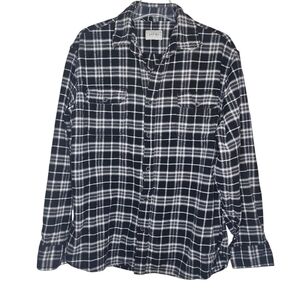 Jachs Black & Gray Button Down Flannel Size XL